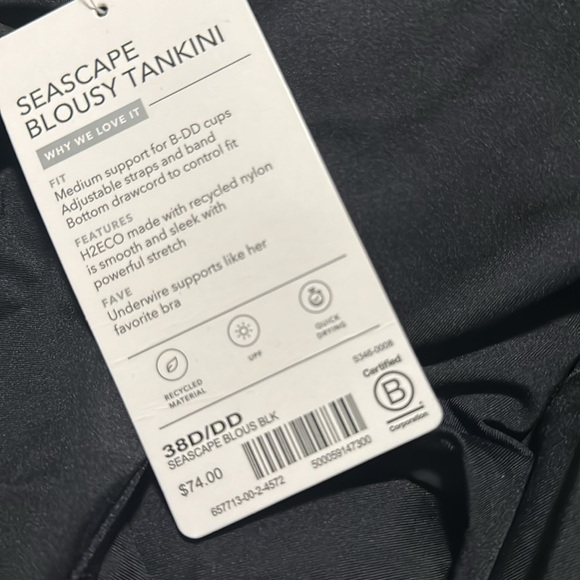 NWT! Athleta Black Seascape Blousy Tankini Swim Top - Multiple Sizes 💙 - Picture 10 of 12